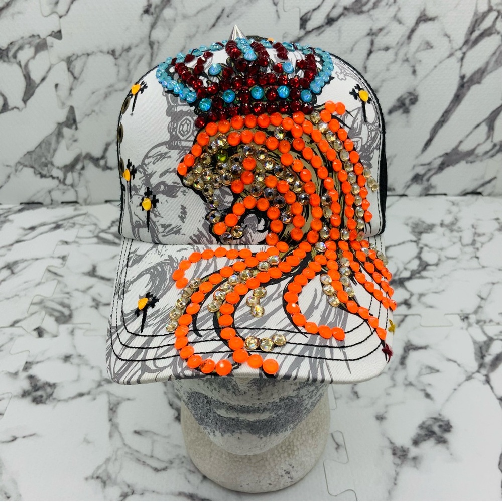 Men’s Lion King Rhinestone Trucker Hat by Rebel Spirit